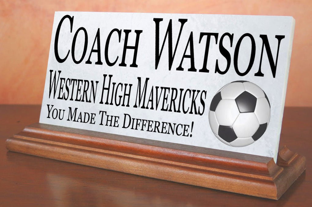 Soccer Coach Gift Plaque Custom Team Appreciation Award For Great Coaches