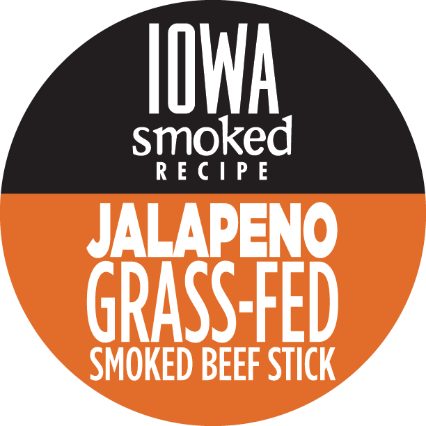 Jalapeño - Iowa Smoked Recipe, 100% Grass-Fed Beef Sticks (No Sugar)