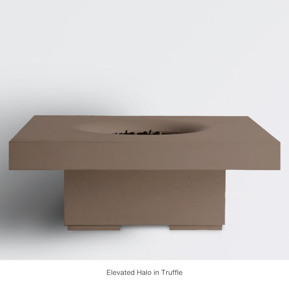 Solus Elevated Halo 48-Inch Square Ultra High-Performance Concrete Gas Fire Pit