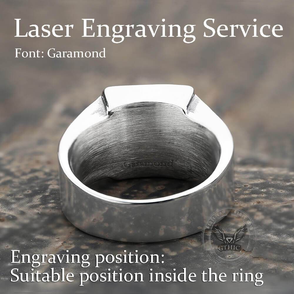 Square Turquoise Stainless Steel Ring