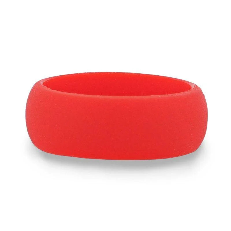 AMOROUS Silicone Ring for Men and Women Red Comfort Fit Hypoallergenic Thorsten - 8mm