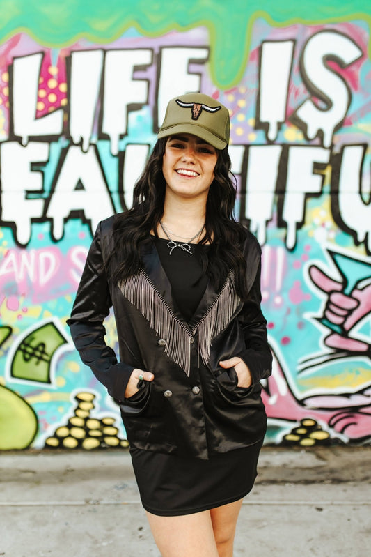 Steer Skull Patch Trucker Hat