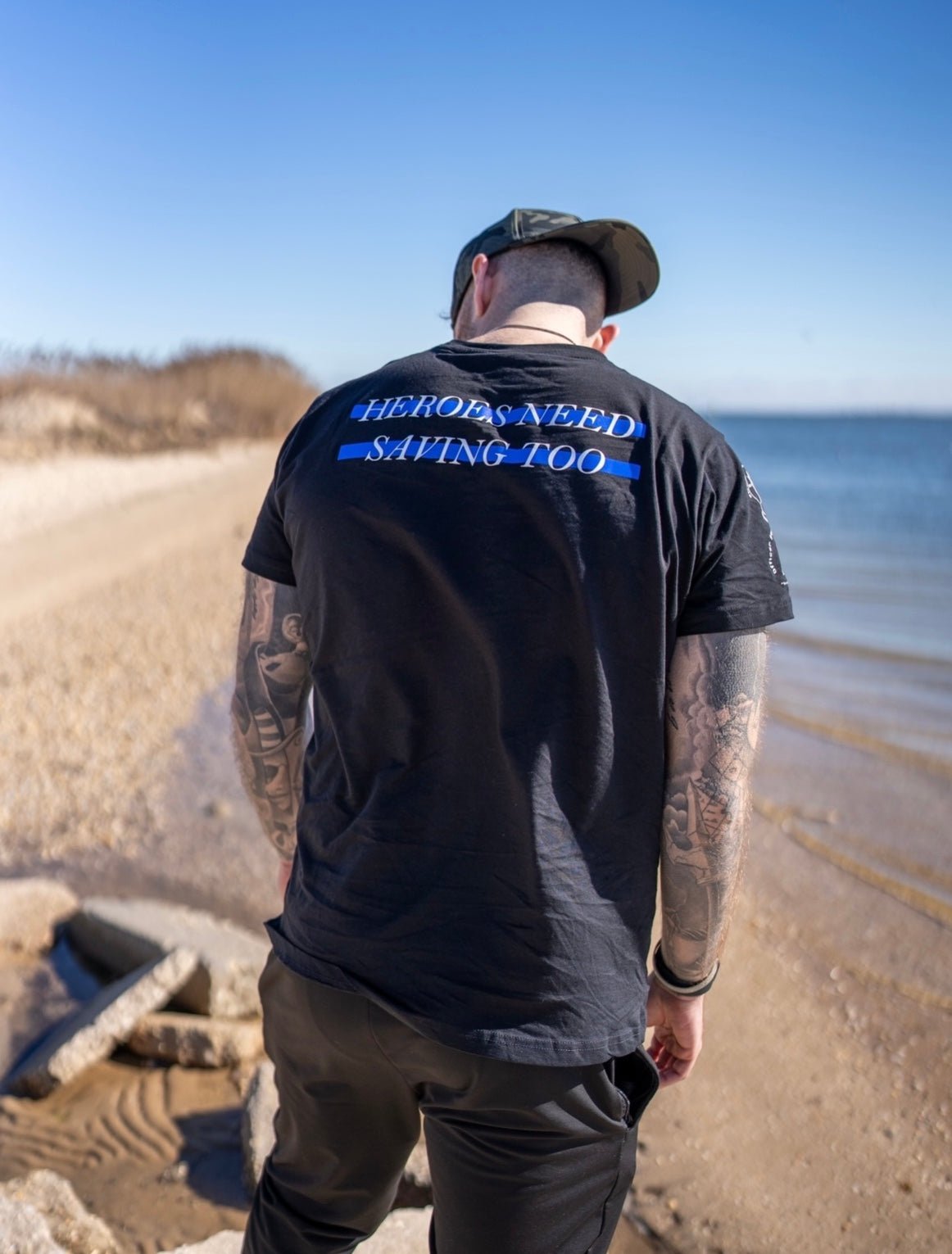 Stigma-Breaking Unisex Tee- Blue Line