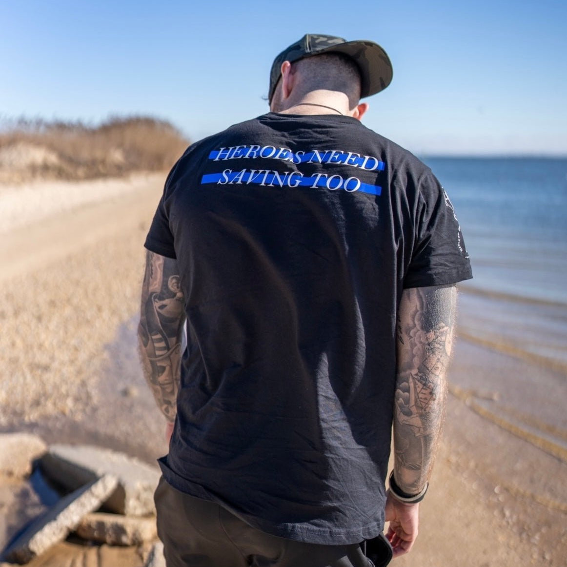 Stigma-Breaking Unisex Tee - Blue Line