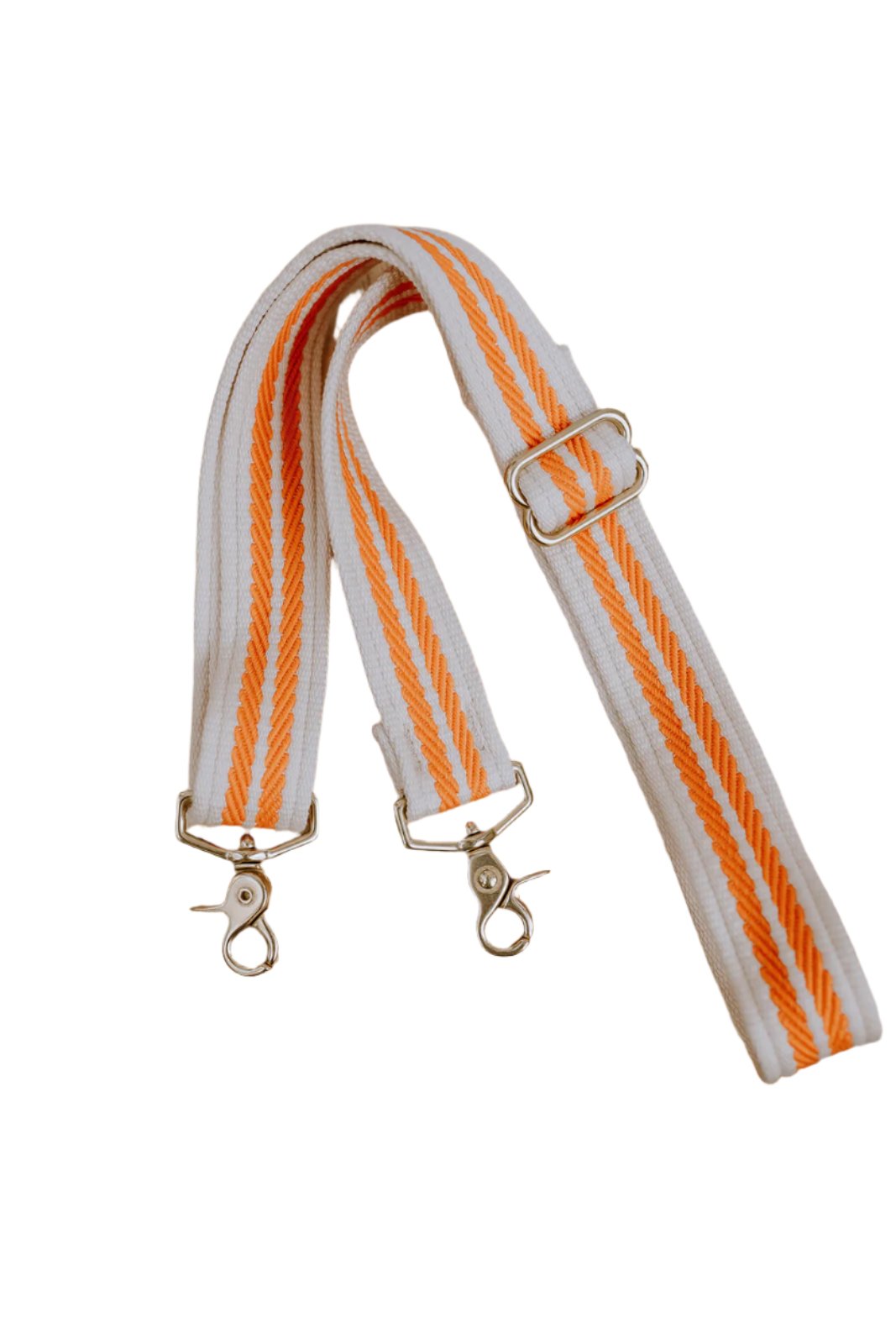 Guitar Strap | Cream + Orange Webbing