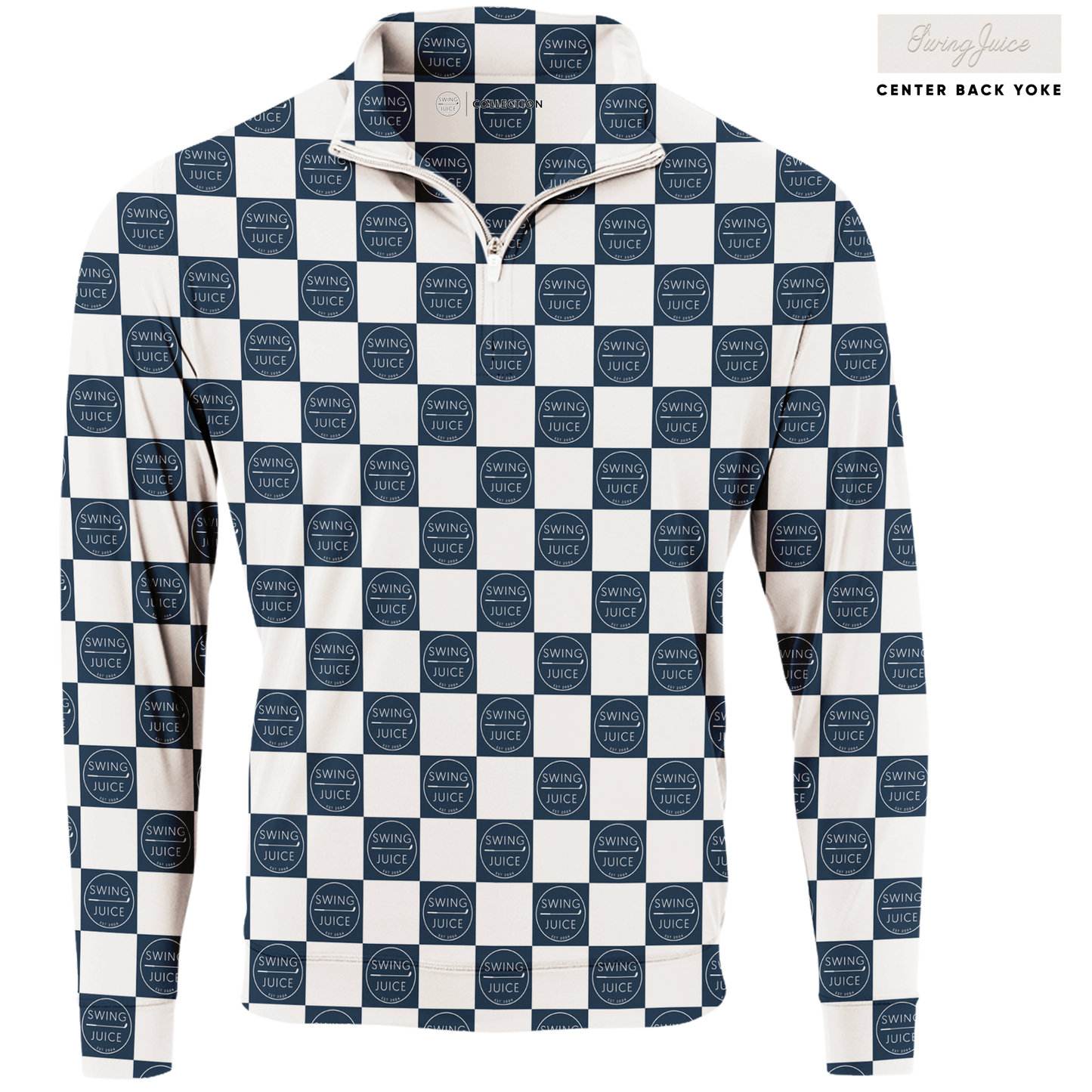 Golf SJ Checkerboard Men's Quarter Zip - Final Sale