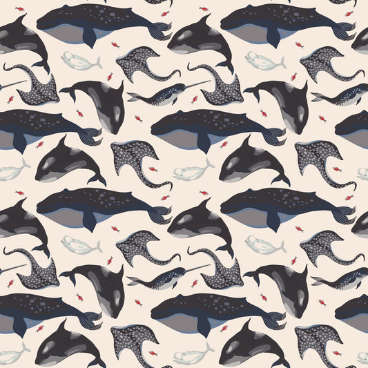 Deep Sea Creatures Whale Cap Sleeve Swirly Girl