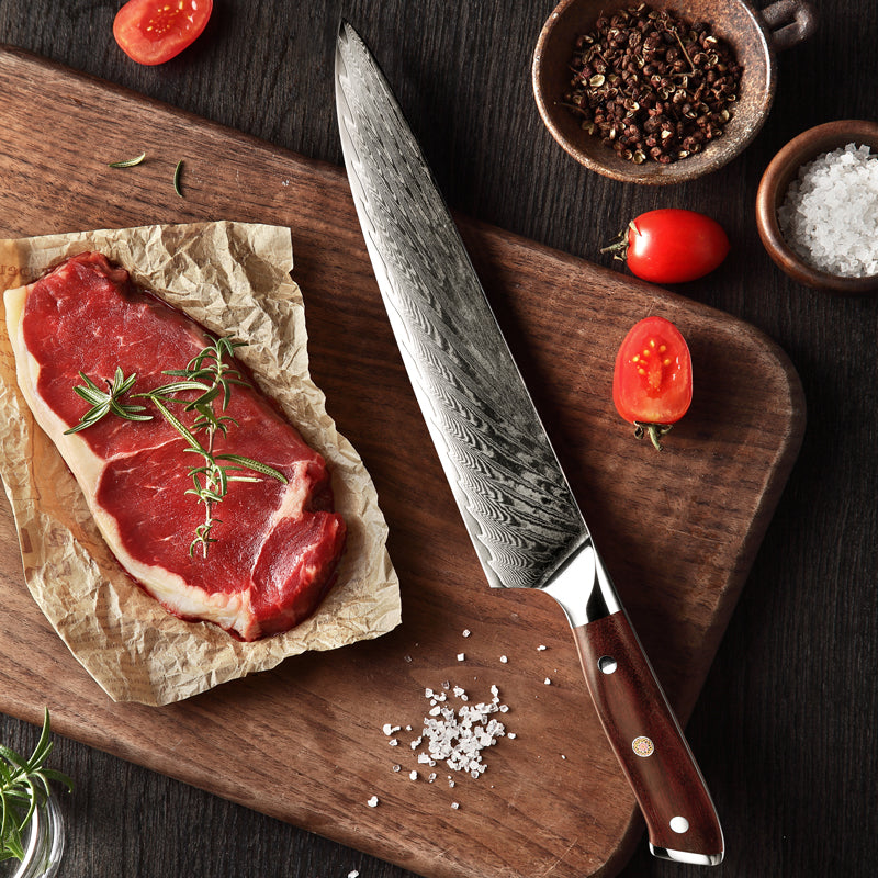 Splendor Knife Set 4 Piece VG10 Damascus Steel with Pakkawood Handle & Sheath