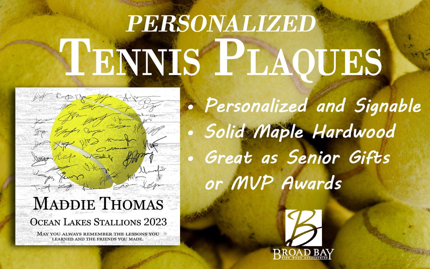Tennis Trophy Plaque - Recognition Award - for Players, Senior Season Gift, MVP or Coaches