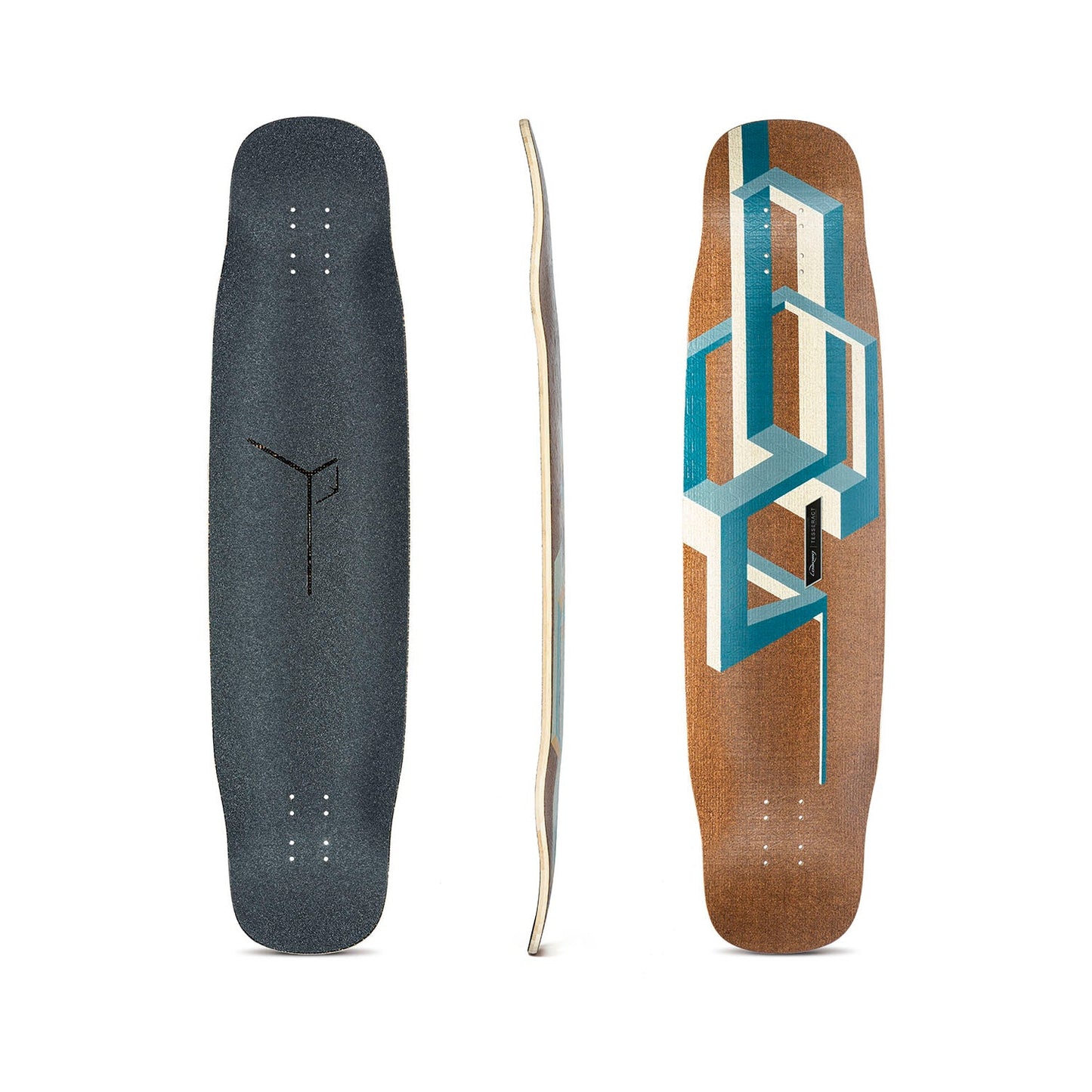 Loaded Basalt Tesseract Bamboo Longboard Deck - Dark Blue