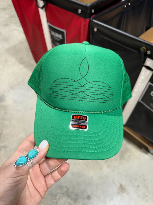 The Viral Boot Stitch Trucker Hat