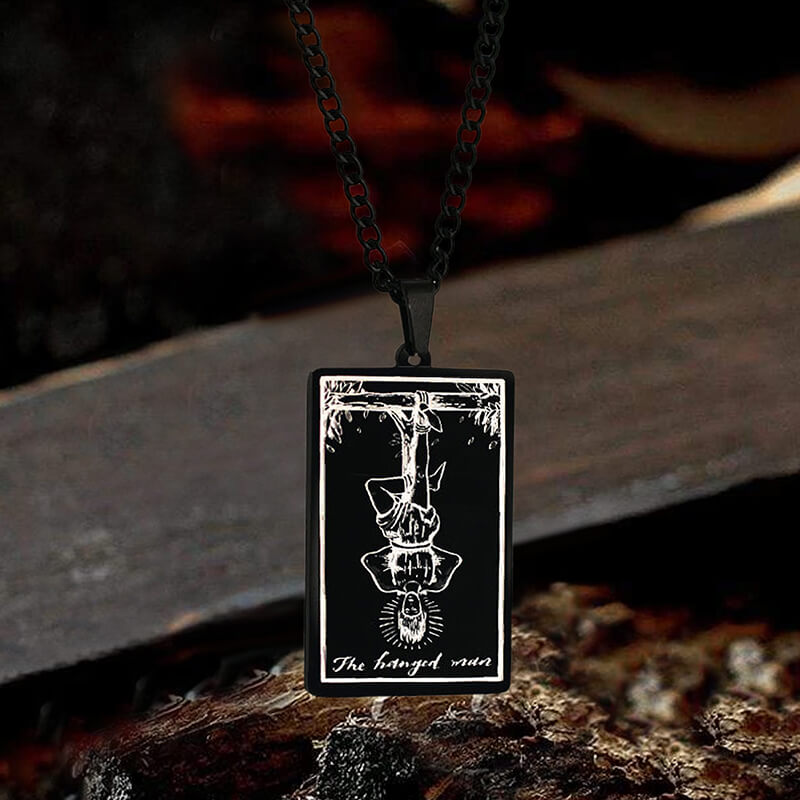 The Hanged Man Major Arcana Tarot Stainless Steel Necklace