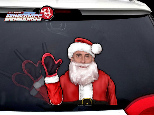 Office Santa Waving WiperTags