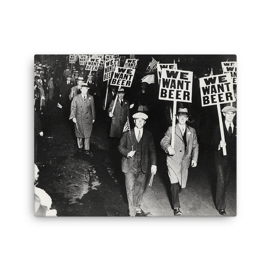 We Want Beer Rally Thin Wrap Canvas