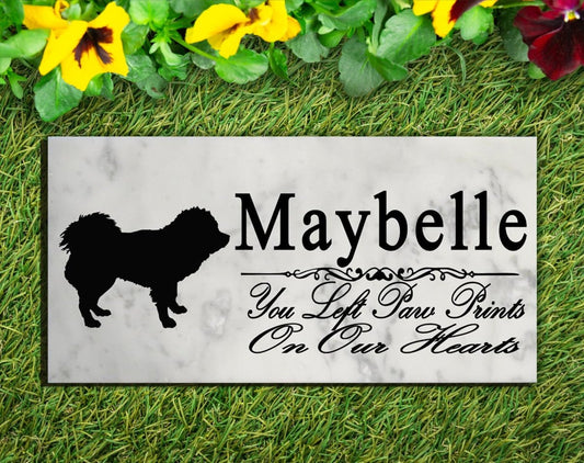 Tibetan Mastiff Memorial Stone Personalized Garden Rock or Grave Marker
