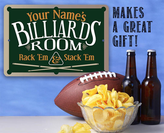 Personalized - Family Pool/Game Room - Metal Sign