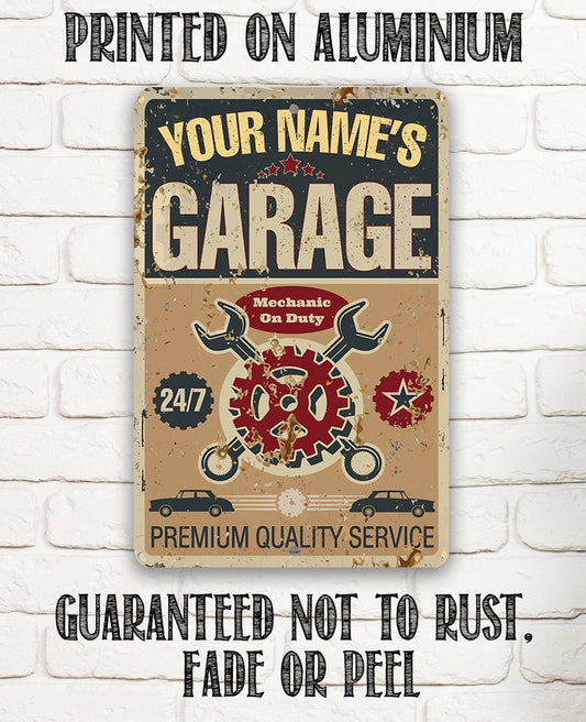 Personalized - Garage - Metal Sign