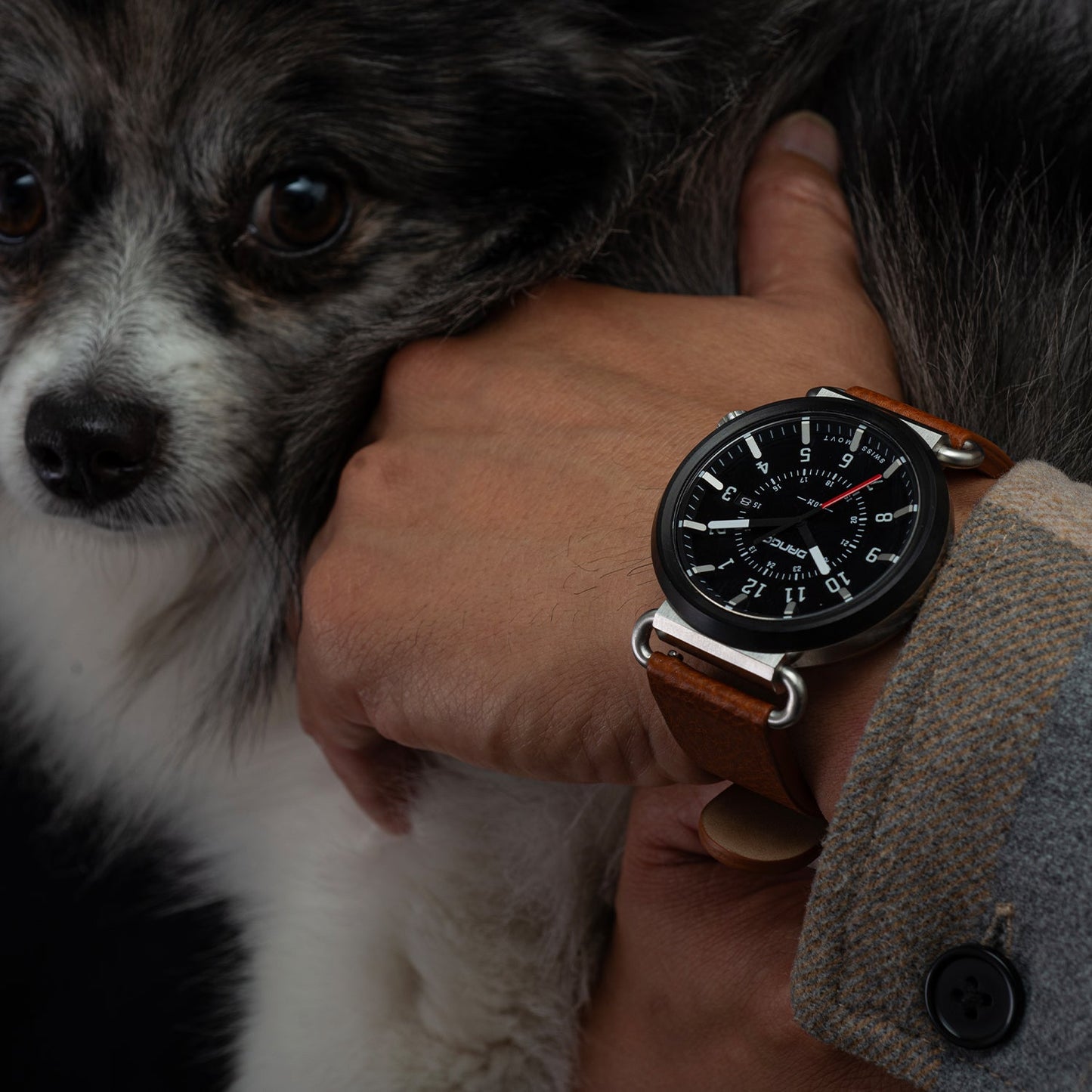 TK-01 - Trek Watch with Italian Leather Strap - Whiskey Brown