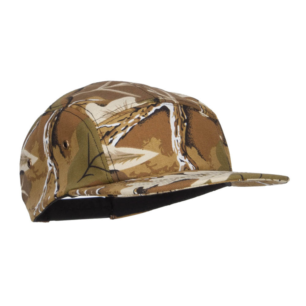 Men's 5 Panel Camo Cotton Cap