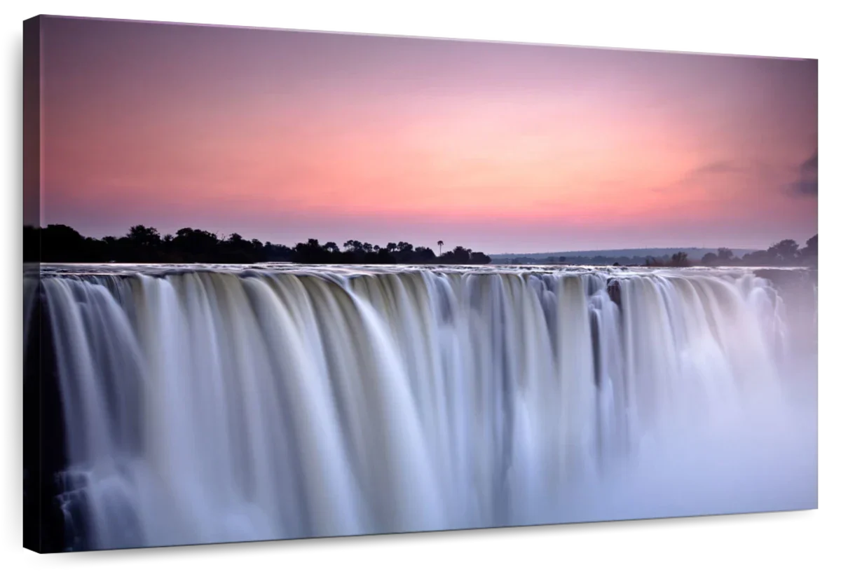 Sunset At Victoria Falls Wall Art