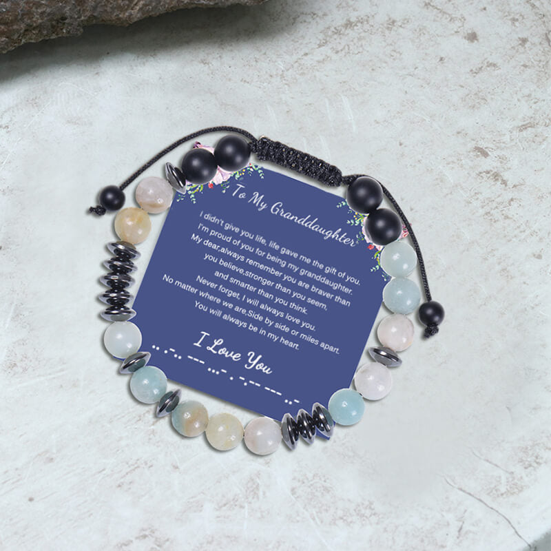 To My Granddaughter I Love You Morse Code Bracelet