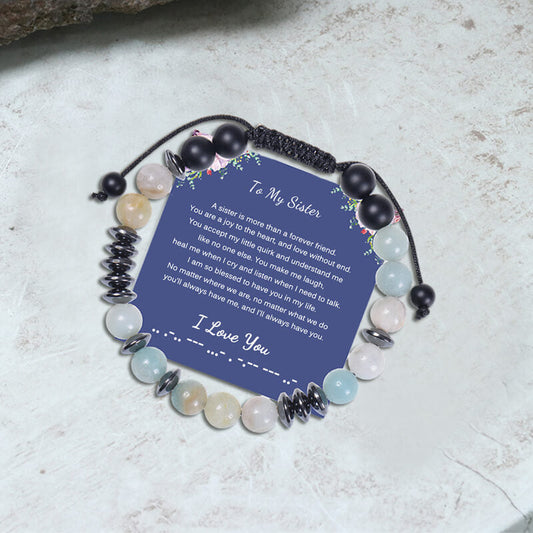 To My Sisiter I Love You Morse Code Bracelet