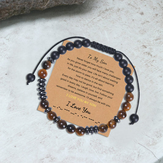 To My Son I Love You Morse Code Bracelet