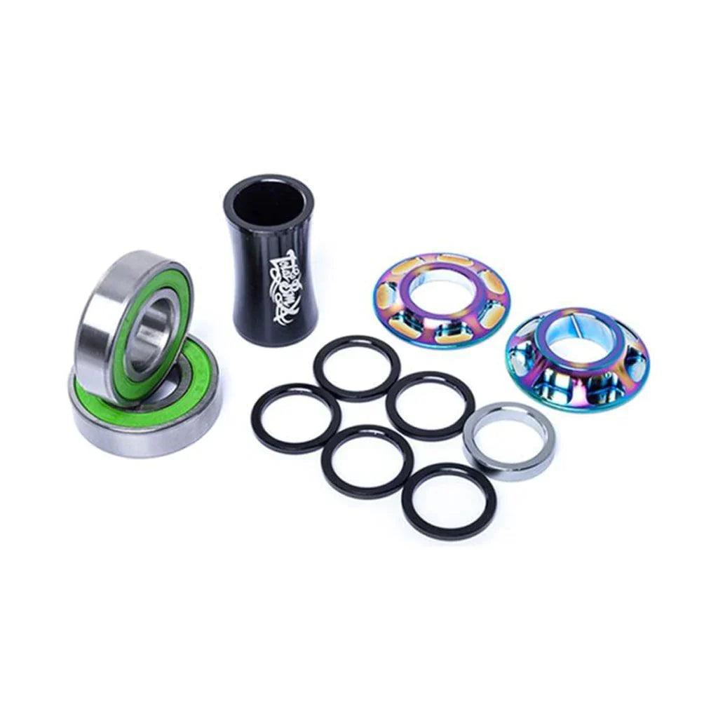 Total BMX Team Mid Bottom Bracket Kit 19mm - Rainbow
