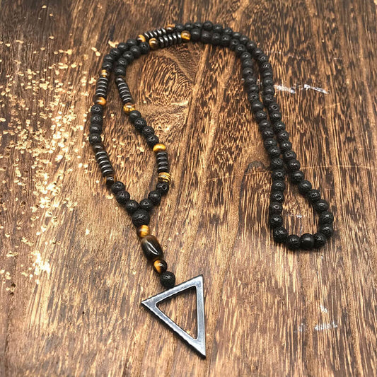 Triangle Stone Bead Necklace