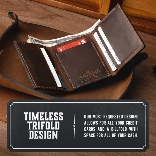 Trifold Leather Wallet