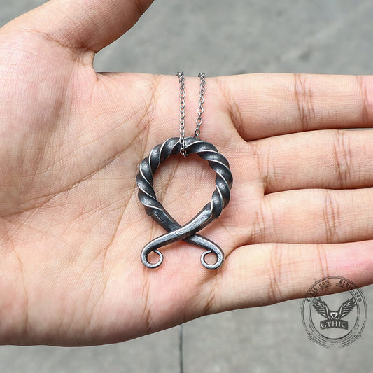 Troll Cross Stainless Steel Occultisme Pendant