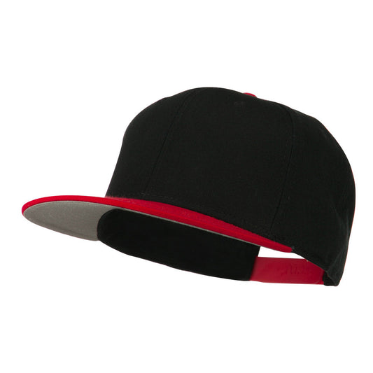 Two Tone Superior Cotton Twill Flat Bill Snapback Cap