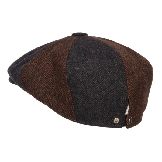 Men's Two Tone Wool 8 Panel Newsboy Hat