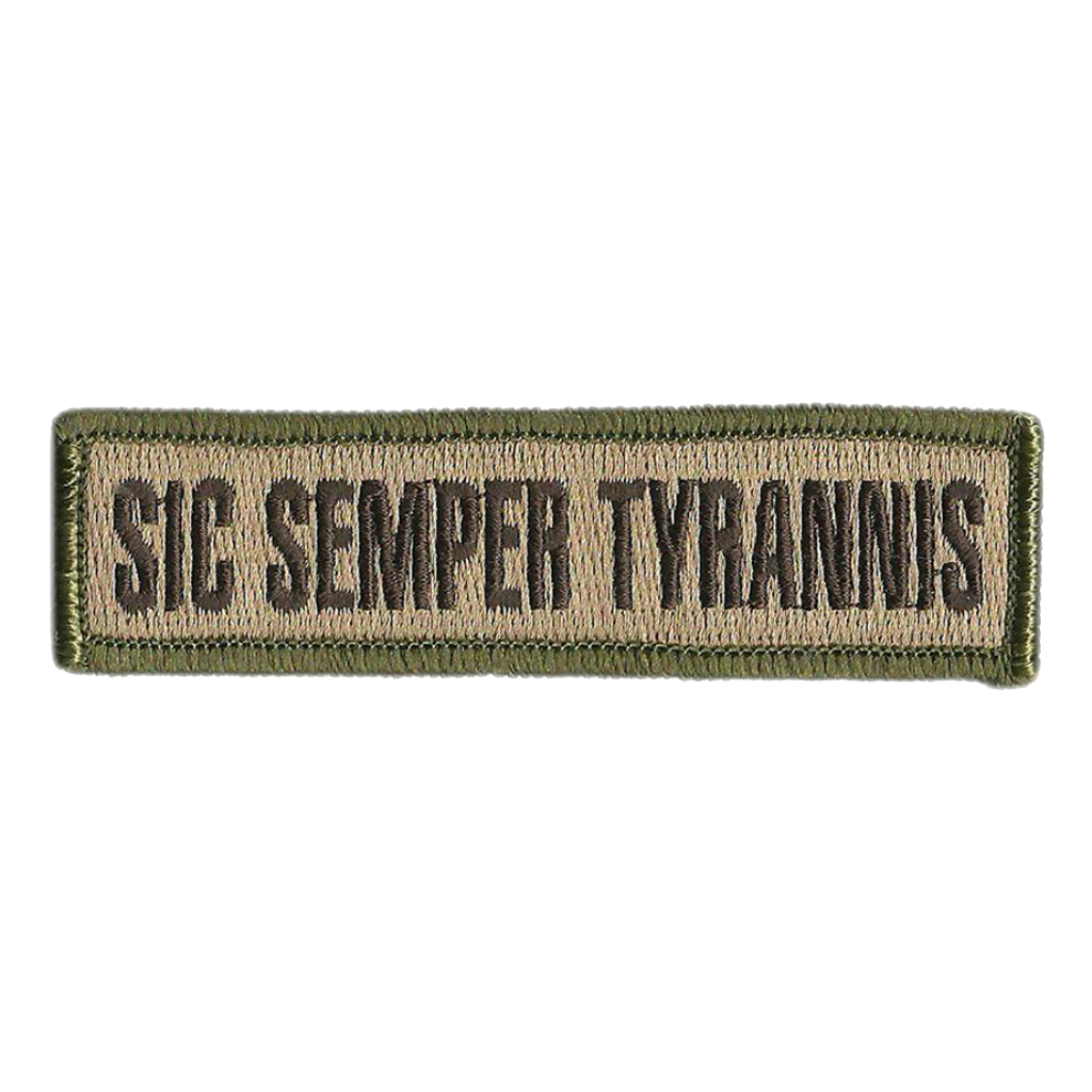 1" x 3.75" Sic Semper Tyrannis Morale Patches