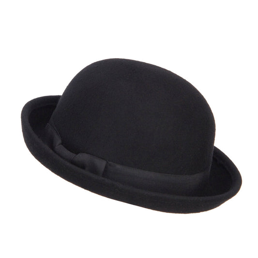 Big Size Wool Felt Upturn Brim Bowler Hat