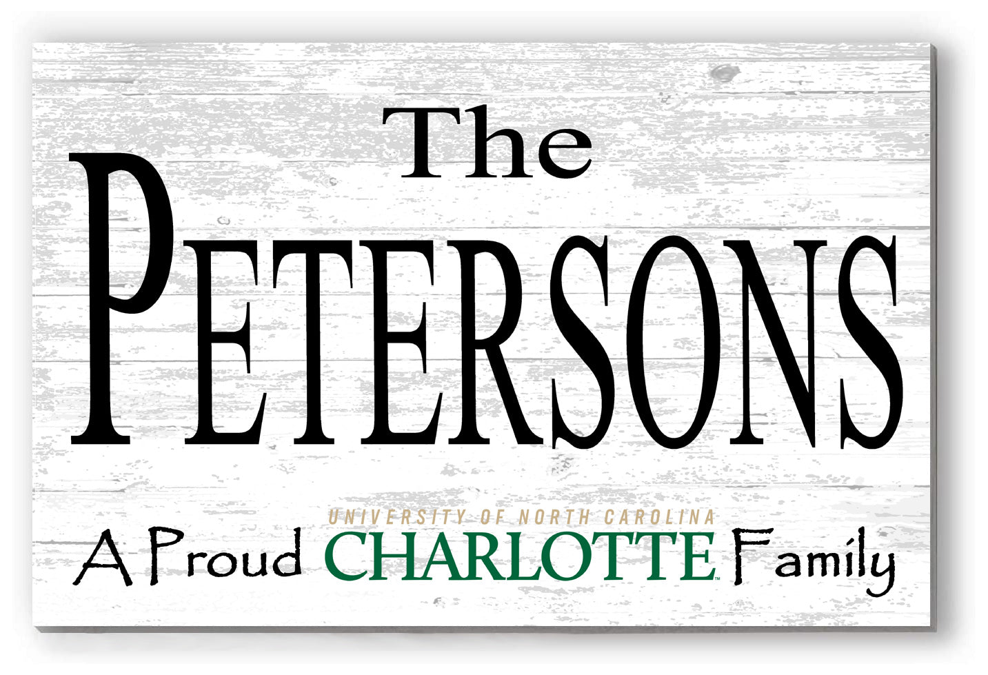 UNC Charlotte Family Name Sign – Personalized 49ers Gift Wood Sign