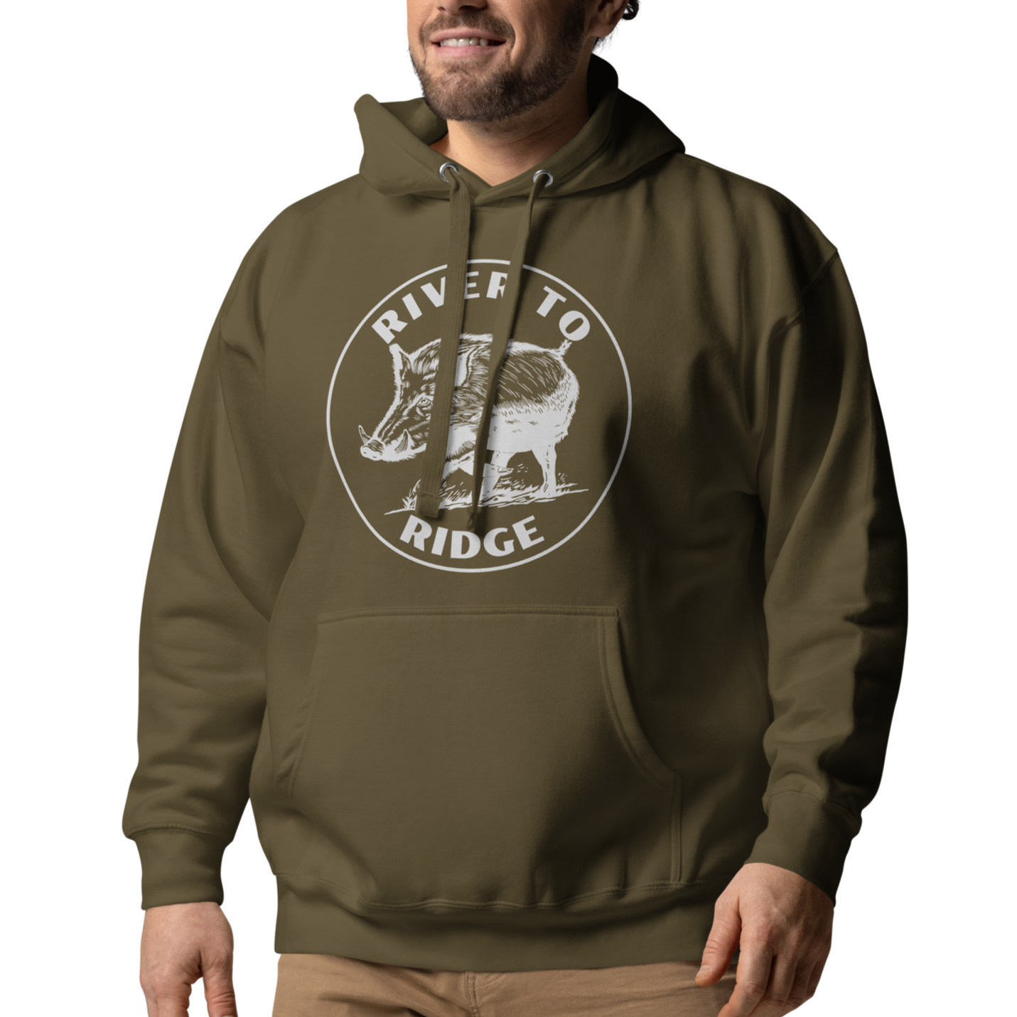 Hog Hunting Hoodie, Unisex, Black or Olive