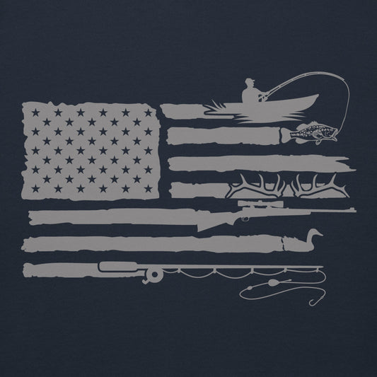 Sportsman's Flag, Men's Patriotic Hoodie