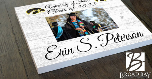 Iowa Hawkeyes Graduation Frame - Class Year Picture Plaque - Custom - Upload Your Photo, Name & Class Year – 10.5"x10.5"