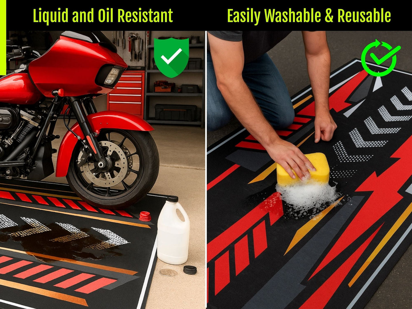 Custom Design MPM Motorcycle Mat – Special Design for You and Your Motorcycle!