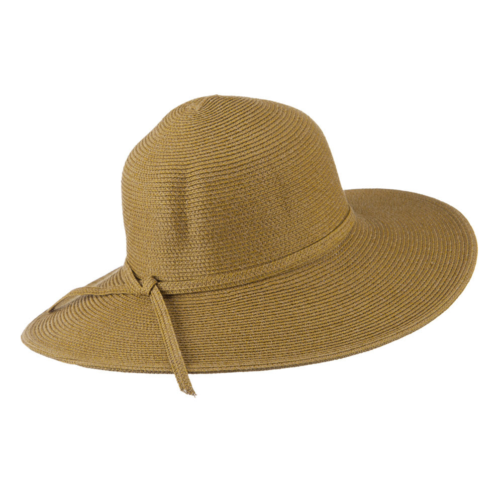UPF 50+ Solid Cotton Paper Braid Flat Brim Hat