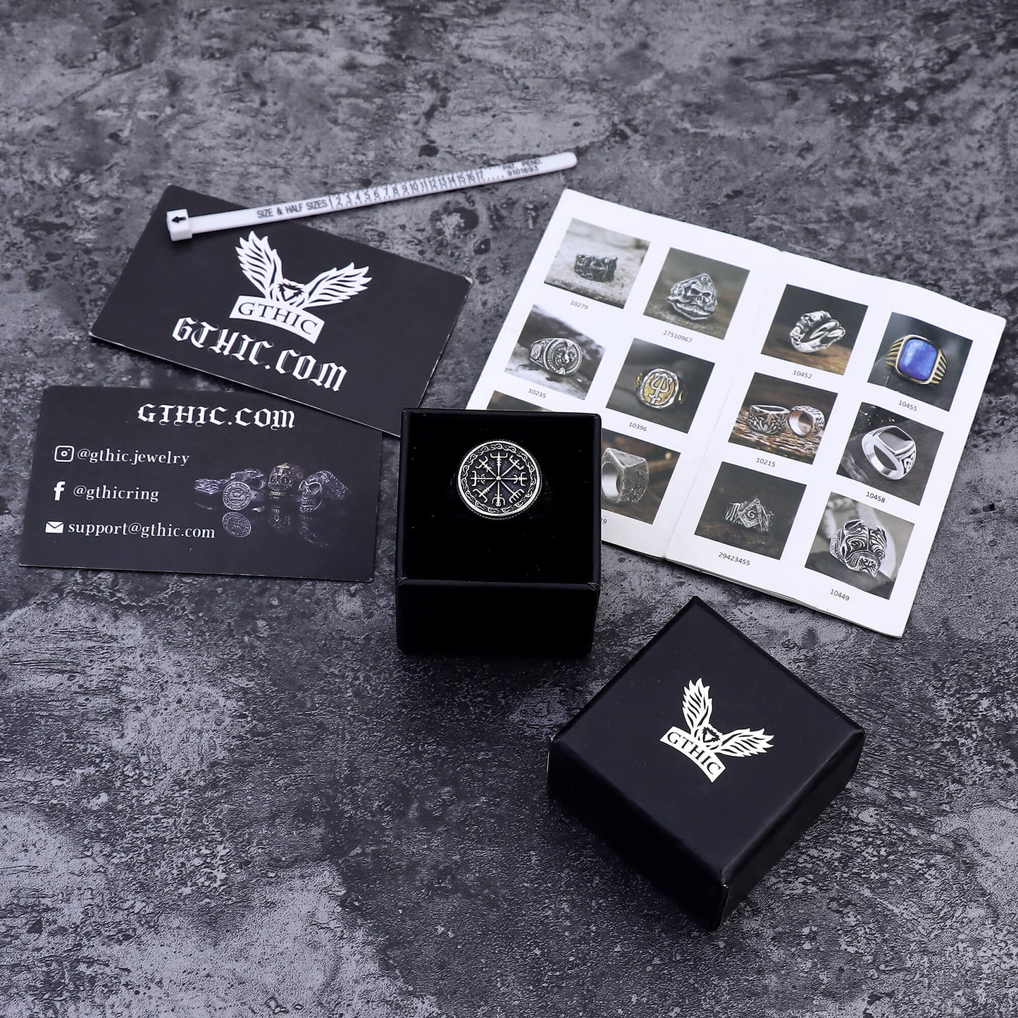 Vegvisir Celtic Knot Stainless Steel Ring