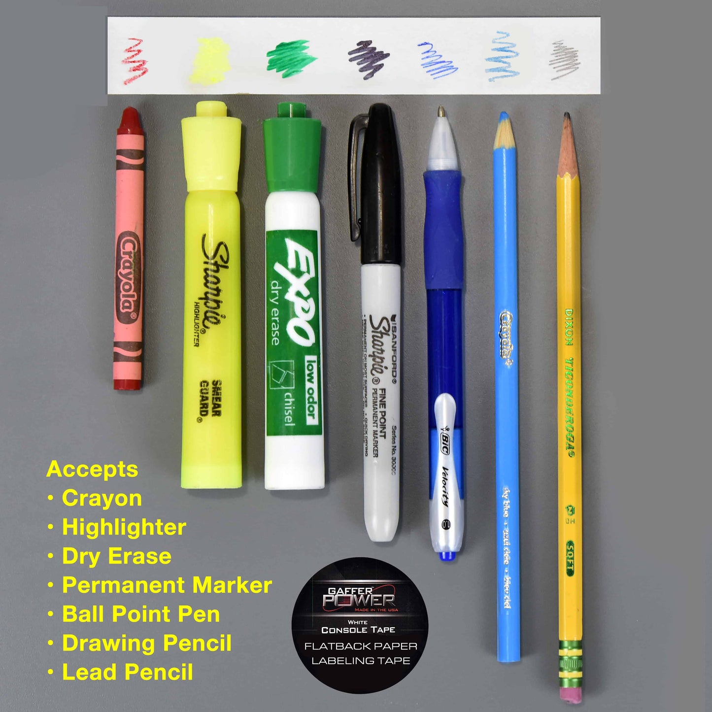 Console Labeling Tape, 1 Inch x 20 Yards