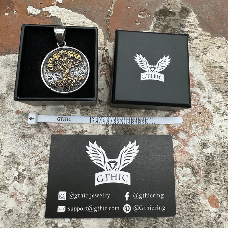 Viking Yggdrasil Tree of Life Stainless Steel Pendant