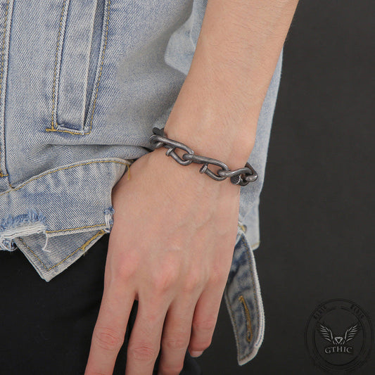 Vintage Bent Nail Stainless Steel Bracelet