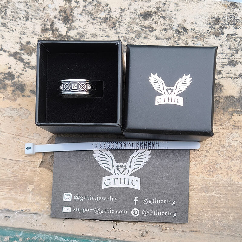 Vintage Celtic Knot Stainless Steel Band Ring