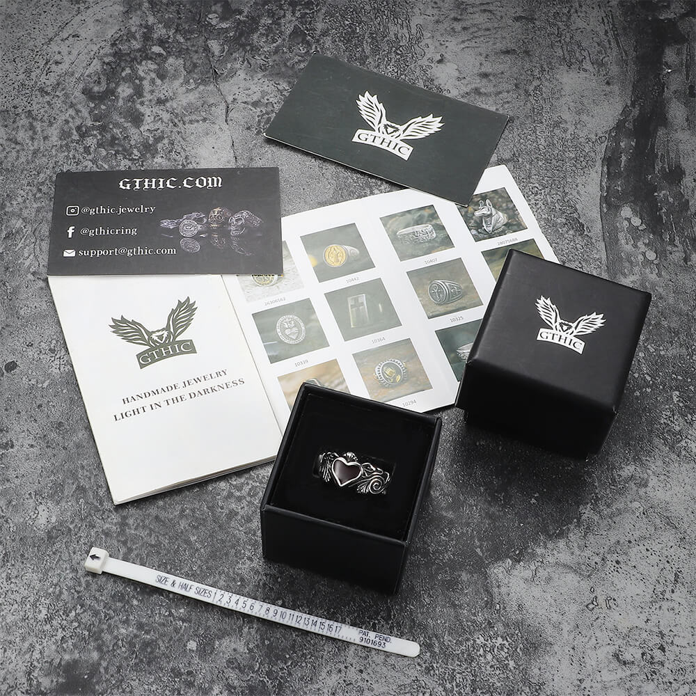 Vintage Heart Stainless Steel Ring