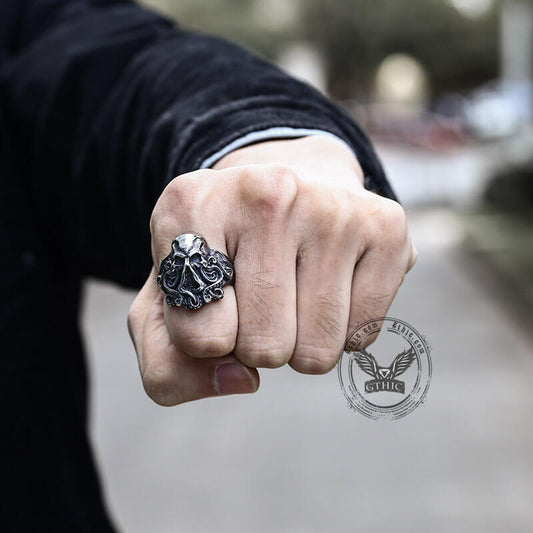 Vintage Kraken Octopus Stainless Steel Ring