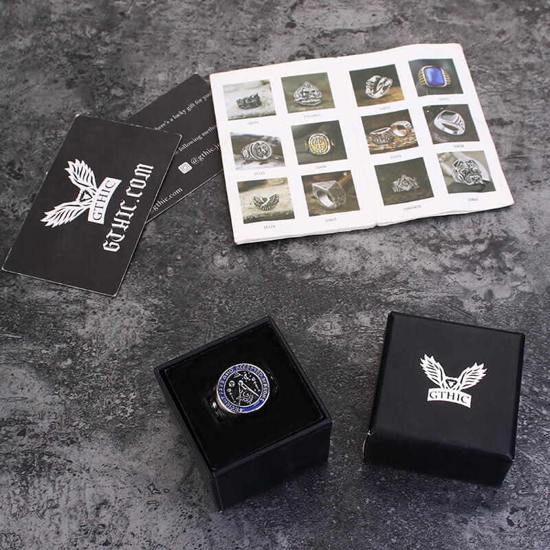 Vintage Masonic Symbol Stainless Steel Ring