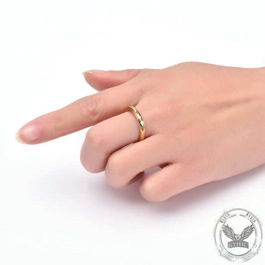 Simple Diamond Spinner Stainless Steel Ring